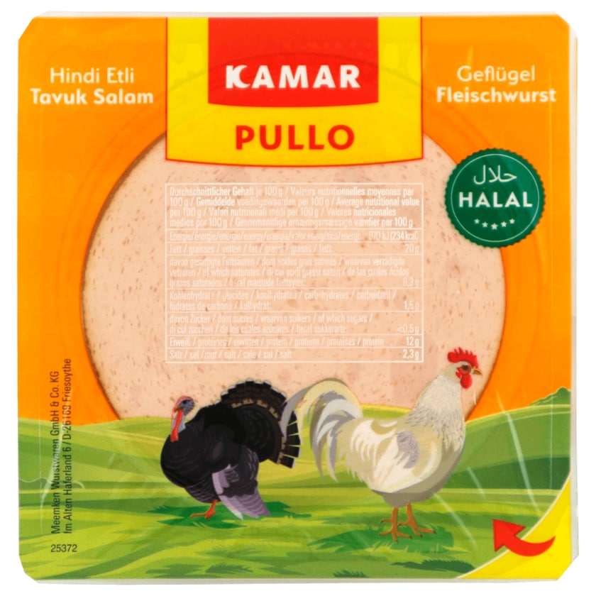 Kamar Pullo Geflügelfleischwurst 200g